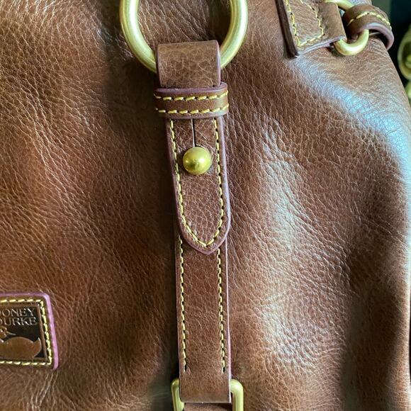 Dooney & Bourke Florentine Large Satchel in Chestnut - Picture 10 of 17